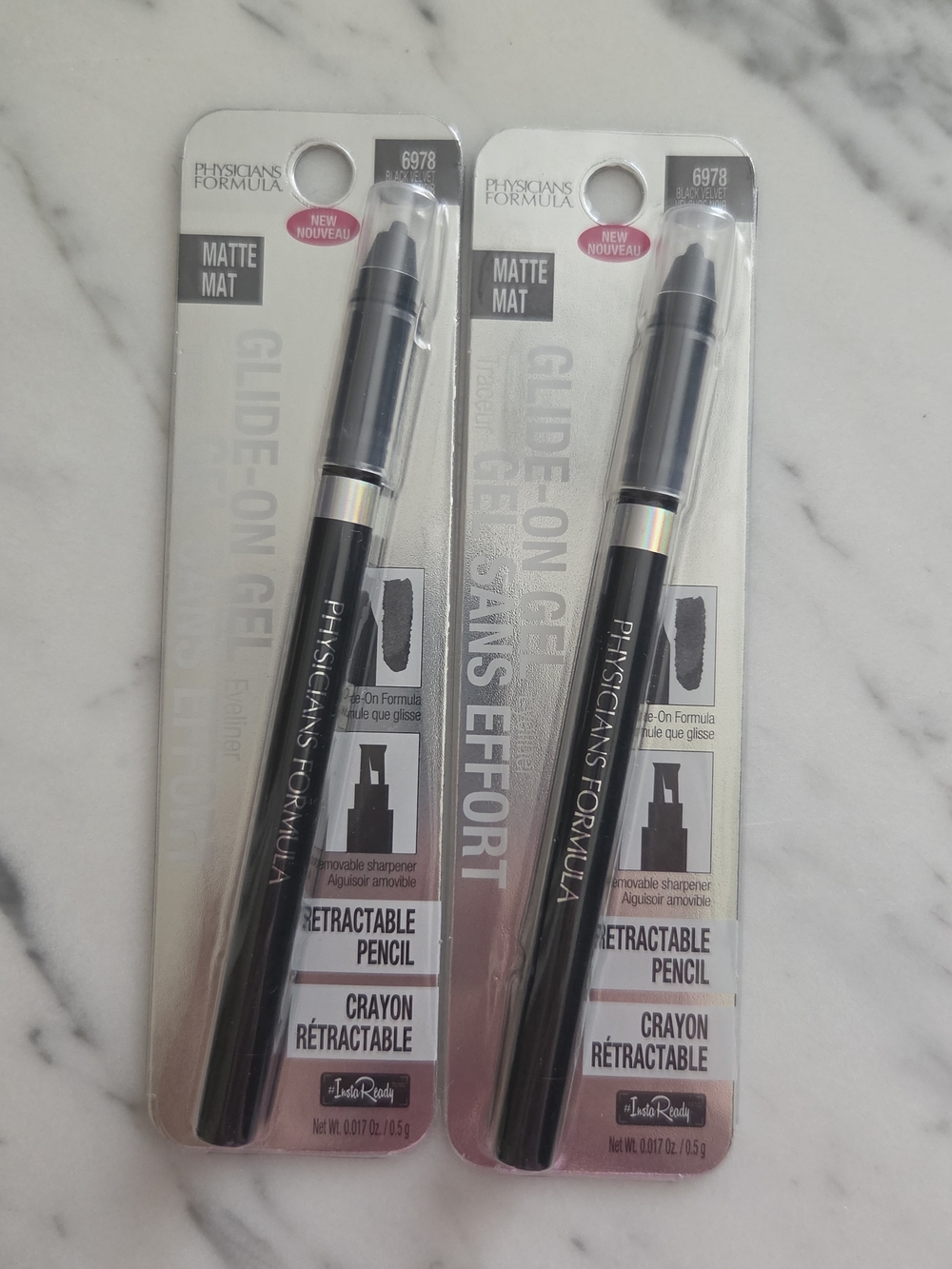Physicians Formula Matte Glide-On Gel Eyeliner Pencil - Black Velvet (Set of 2)